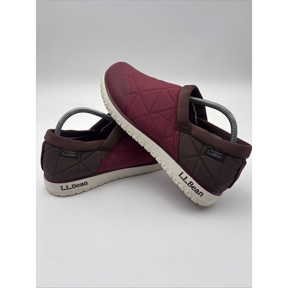 LL Bean Ultralight Primaloft Shoes Mens 10 M Red  Brown Waterproof Slip On Shoes - Picture 2 of 9